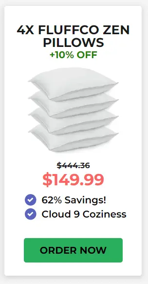 fluffco zen pillows package deal 4